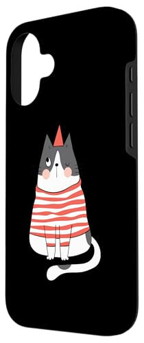 iPhone 16 Sevimli Kedi Miyav Noel Kış Komik Retro Vintage Kılıf - 2