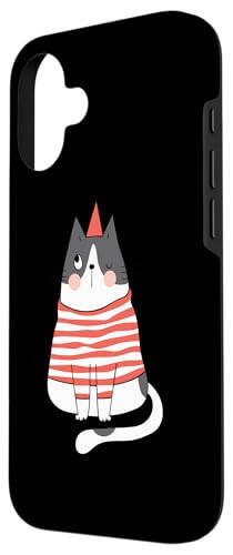 iPhone 16 Sevimli Kedi Miyav Noel Kış Komik Retro Vintage Kılıf - 2