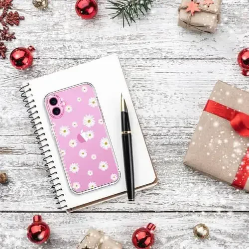 iPhone 16 uchun ekran himoyachisi, takomillashtirilgan kamera himoyasi, moda naqshli kristalli akril tiniq qizlar ayollar uchun bicol g'ilofi, ingichka mos keladigan himoya telefon qopqog'i 6,1