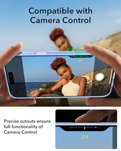 iPhone 16 uchun ESR g'ilofi, MagSafe bilan mos, Kamera himoyasi, zarbaga chidamli yupqa qoplama, sarg'ayish va chizilishga qarshi, iPhone 16 uchun magnit telefon g'ilofi, Zero seriyasi, muzli ko'k-MagSafe - 7