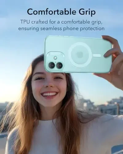 iPhone 16 uchun ESR gʻilofi, MagSafe bilan mos, kamera himoyasi, zarbaga chidamli yupqa qoplama, sargʻayish va chizishlarga chidamli, iPhone 16 uchun magnitli telefon gʻilofi, Zero seriyasi, muzli yashil-MagSafe - 4