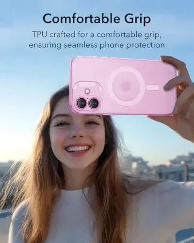 iPhone 16 uchun ESR gʻilofi, MagSafe bilan mos, kamera himoyasi, zarbga chidamli yupqa qopqoq, sargʻayish va chizilishga qarshi, iPhone 16 uchun magnitli telefon gʻilofi, Zero Series, muzli pushti-MagSafe - 3