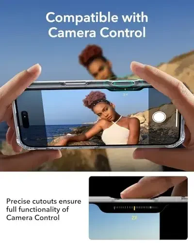 iPhone 16 uchun ESR g'ilofi, zarbani yutuvchi burchaklar bilan harbiy darajadagi himoya, tirnalishga chidamli va sarg'ayishga qarshi akril orqa qismi, ingichka himoya telefon g'ilofi, Air-Armor seriyasi, shaffof - 5