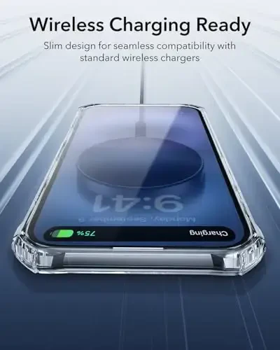 iPhone 16 uchun ESR g'ilofi, zarbani yutuvchi burchaklar bilan harbiy darajadagi himoya, tirnalishga chidamli va sarg'ayishga qarshi akril orqa qismi, ingichka himoya telefon g'ilofi, Air-Armor seriyasi, shaffof - 6