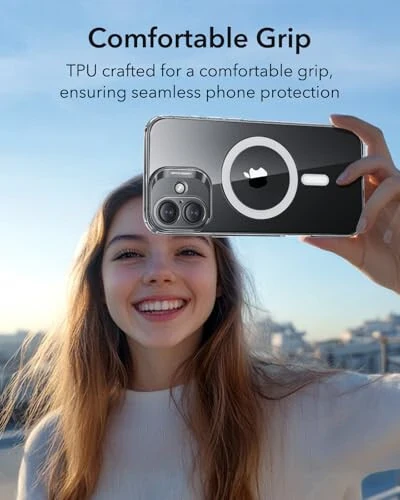 iPhone 16 uchun ESR korpusi, MagSafe bilan mos, Kamera himoyasi, zarbaga chidamli ingichka qopqoq, sarg'ayish va tirnalishga chidamli, iPhone 16 uchun magnitli telefon korpusi, Zero seriyasi, shaffof - 5