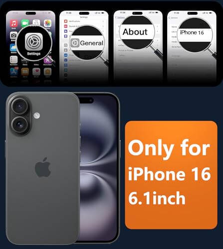 iPhone 16 uchun FNTCASE: Kamera boshqaruvini qo'llab-quvvatlaydigan magnitli mot shaffof telefon g'ilofi - Harbiy darajadagi zarbaga chidamli himoya qopqog'i (Qora/Kamera boshqaruvi) - 2