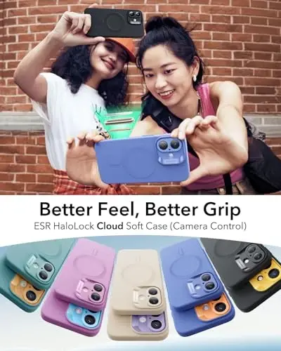 iPhone 16 uchun MagSafe bilan ESR g'ilofi, magnit zaryadlashni qo'llab-quvvatlaydi, silliq va ingichka silikon g'ilof, zarbga chidamli, to'liq ekran va kamera himoyasi, yumshoq mikrofiber astar, Ultramarin - 3
