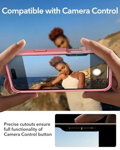 ESR for iPhone 16 Case with Stand, 23 ft Military-Grade Drop Protection, Heavy Duty Magnetic Phone Case, Compatible with MagSafe Accessories, Cyber Series, Pink - 5