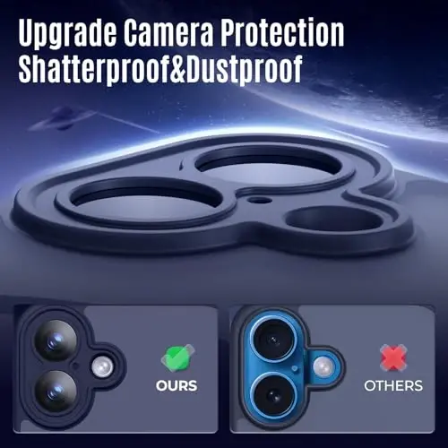 iPhone 16 uchun Symcele g'ilofi, MagSafe bilan mos, 2 ta Privacy Screen himoyachisi, [Kamera himoyasi] [15 FT harbiycha zarbadan himoya] zarbga chidamli telefon g'ilofi, 6.1