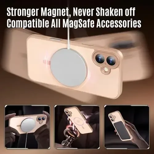 iPhone 16 uchun Symcele g'ilofi, MagSafe bilan mos, X2 Privacy Screen himoyachilari bilan, [Kamera himoyasi] [15FT harbiy darajadagi zarbadan himoya] Zarba o'tkazmaydigan telefon g'ilofi, 6.1