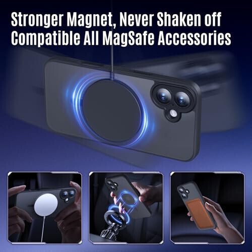 iPhone 16 uchun Symcele qutisi, MagSafe bilan mos, X2 Maxfiylik Ekran himoyachilari bilan, [Kamera himoyasi] [15FT Harbiy tomchidan himoya] Zarbadan himoya qiluvchi telefon qutisi, 6.1