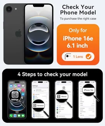 CANSHN Magnetic for iPhone 16e Case, Upgraded [Full Camera Protection] [Compatible with Magsafe] [Translucent Matte] Shockproof Protective Phone Case for iPhone 16e - Ultramarine - 2