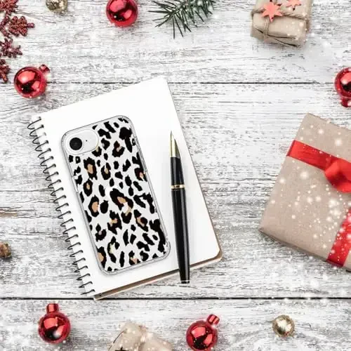 bicol for iPhone 16e Case with Screen Protector, Enhanced Camera Protection, Crystal Acrylic Clear with Fashionable Designs for Girls Women, Slim Fit Protective Phone Cover, Cheetah Leopard Print - 6