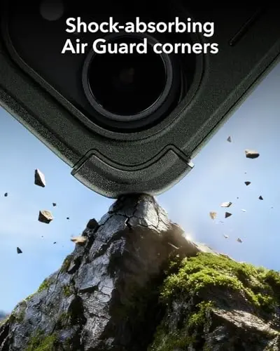ESR for iPhone 16e Case, 7X Military-Grade Drop Protection, Shock-Absorbing Rugged Cover, MagSafe Accessories Compatible, Cyber Series, Army Green - 5