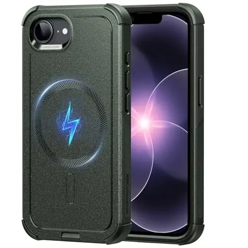 ESR for iPhone 17e/iPhone 16e Case, 7X Military-Grade Drop Protection, MagSafe Accessories Compatible, Shock-Absorbing Rugged Cover, Cyber Series, Army Green 