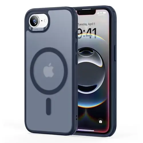 ESR for iPhone 16e Case, Compatible with MagSafe, Shockproof Military-Grade Protection, Magnetic Phone Case for iPhone 16e Case, Classic Hybrid Case (HaloLock),Frosted Blue - 1