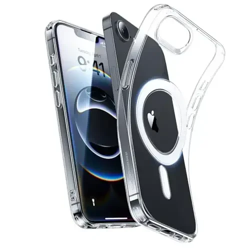 ESR for iPhone 16e Case, Compatible with MagSafe, Camera Protection, Shockproof Thin Cover, Resists Yellowing and Scratches, Magnetic iPhone Case for 16e, Zero Series, Clear - ESR