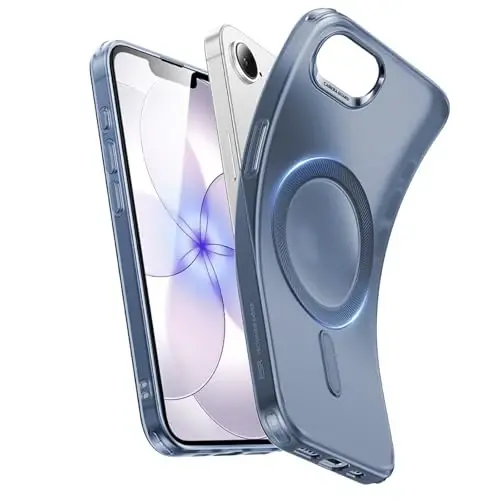 ESR for iPhone 16e Case, Compatible with MagSafe, Camera Protection, Shockproof Thin Cover, Resists Yellowing and Scratches, Magnetic iPhone Case for 16e,Clear Frosted Blue - ESR