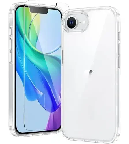 FNTCASE for iPhone 16e Case Clear: Phone Cases Compatible with Magsafe Slim Anti Yellowing Military Grade Drop Protection Rugged Shockproof Protective Transparent Cell Phone Cover (B-Clear) 