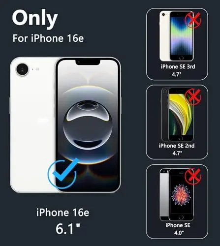 FNTCASE for iPhone 16e Case Clear: Phone Cases Compatible with Magsafe Slim Anti Yellowing Military Grade Drop Protection Rugged Shockproof Protective Transparent Cell Phone Cover (B-Clear) - 2