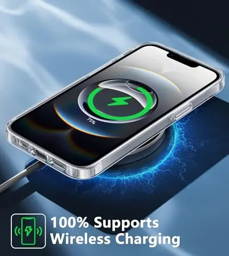 FNTCASE for iPhone 16e Case Clear: Phone Cases Compatible with Magsafe Slim Anti Yellowing Military Grade Drop Protection Rugged Shockproof Protective Transparent Cell Phone Cover (B-Clear) - 5