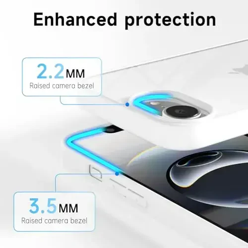 LoeoeL for iPhone 16e Case Clear, Transparent Hybrid 16e Phone Case [Hard Plastic & Soft Silicone Bumper] Acrylic Non Yellowing Thin Slim Protective Cover for Women, White - 5