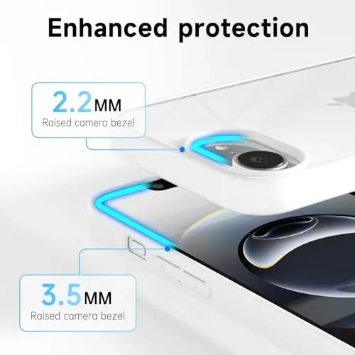 LoeoeL for iPhone 16e Case Clear, Transparent Hybrid 16e Phone Case [Hard Plastic & Soft Silicone Bumper] Acrylic Non Yellowing Thin Slim Protective Cover for Women, White - 5