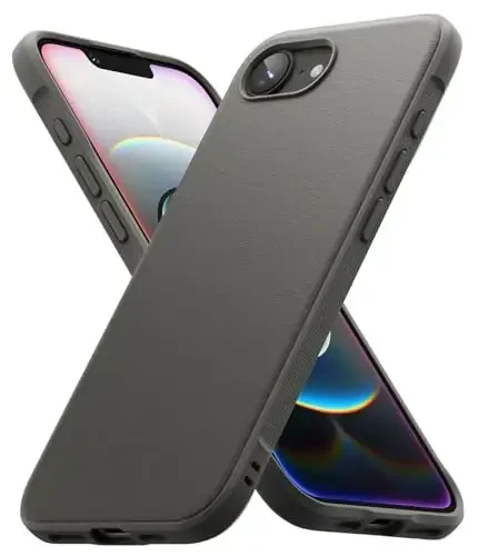 Ringke Onyx for iPhone 16e Case, [Feels Good in The Hand] Oil & Dirt Resistant, Individual Lens Covers for Cameras, Non-Slip Enhanced Grip Lightweight Cover - Gray - RINGKE