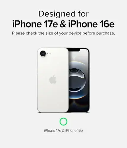 Ringke Onyx for iPhone 17e Case and iPhone 16e Case [Feels Good in The Hand] Oil & Dirt Resistant, Individual Lens Covers for Cameras, Non-Slip Enhanced Grip Lightweight Cover - Dark Green - 1