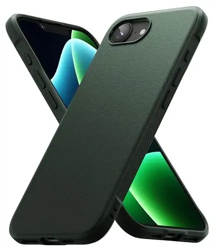 Ringke Onyx for iPhone 17e Case and iPhone 16e Case [Feels Good in The Hand] Oil & Dirt Resistant, Individual Lens Covers for Cameras, Non-Slip Enhanced Grip Lightweight Cover - Dark Green - 2