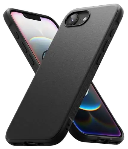 Ringke Onyx for iPhone 17e Case and iPhone 16e Case [Feels Good in The Hand] Oil & Dirt Resistant, Individual Lens Covers for Cameras, Non-Slip Enhanced Grip Lightweight Cover - Black - 2