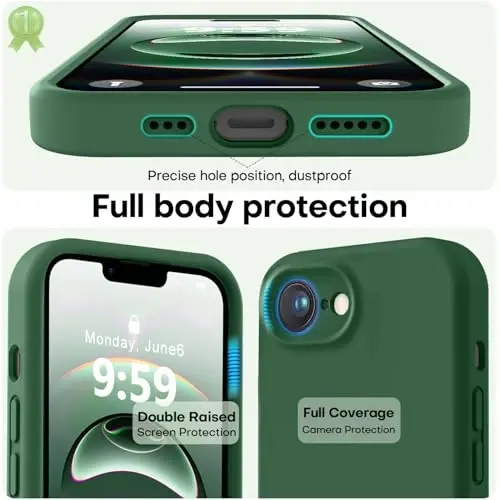 LOVE 3000 Designed for iPhone 16e/17e Case, Premium Silicone with [Soft Anti-Scratch Microfiber Lining] Shockproof Protective Phone Case for Men Women Girls 6.1