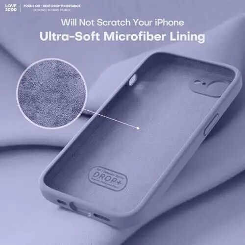 iPhone 16e Kılıfı için tasarlanmış AŞK 3000, [Yumuşak Çizilmez Mikrofiber Astar] ile Premium Silikon Darbeye Dayanıklı Koruyucu Telefon Kılıfı Erkek Kadın Kız 6.1