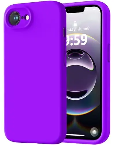 LOVE 3000 Designed for iPhone 16e Case, Premium Silicone with [Soft Anti-Scratch Microfiber Lining] Shockproof Protective Phone Case for Men Women Girls 6.1