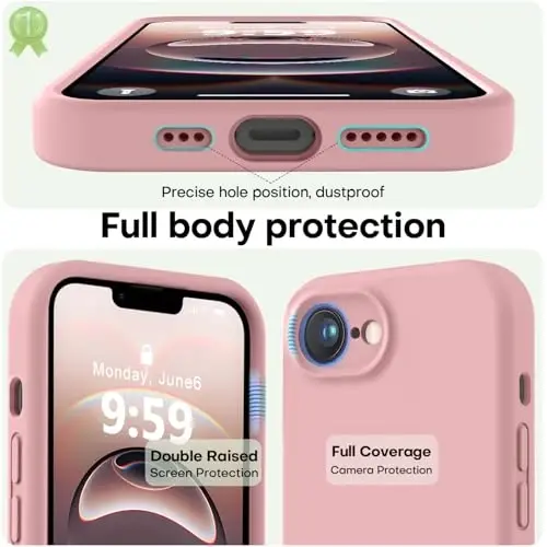 LOVE 3000 Designed for iPhone 16e/17e Case, Premium Silicone with [Soft Anti-Scratch Microfiber Lining] Shockproof Protective Phone Case for Men Women Girls 6.1