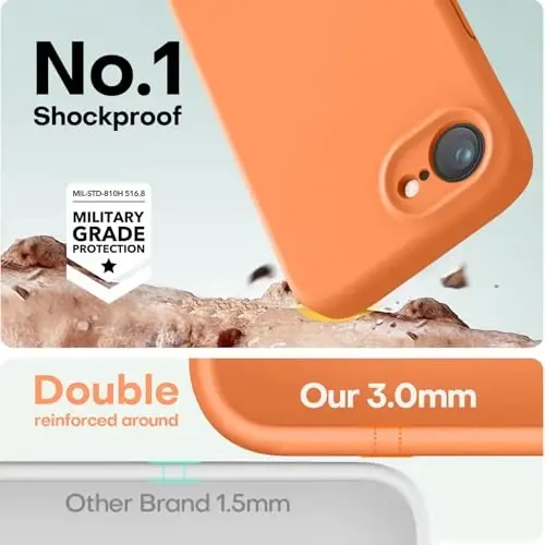 LOVE 3000 Designed for iPhone 16e/17e Case, Premium Silicone with [Soft Anti-Scratch Microfiber Lining] Shockproof Protective Phone Case for Men Women Girls 6.1