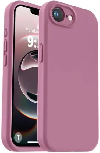 Vooii Compatible with iPhone 16e Case, Liquid Silicone Upgrade [Camera Protection] [Soft Anti-Scratch Microfiber Lining] Shockproof Phone Case for iPhone 16e 6.1 inch - Lavender Purple - 1