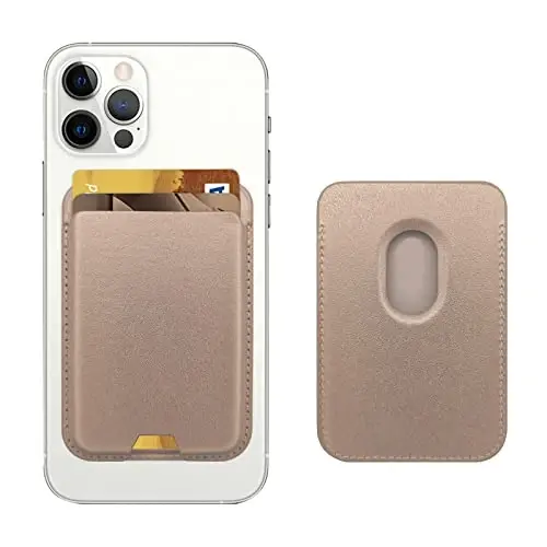 iPhone 17 16 15 14 13 12 Pro Max Air Plus Modeli için MagSafe ile Uyumlu Manyetik Cüzdan, Apple Cep Telefonu ve Kılıfı için Mag 3 Güvenli Kart Tutucu Yapışkan Aksesuarlar, RoseG - 1