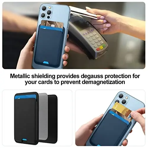 iPhone 17 16 15 14 13 12 Pro Max Air Plus modeli uchun MagSafe bilan mos magnit hamyon, Apple uyali telefoni va g'ilofi uchun Mag 3 Safe karta ushlagichi, lavanda - 6