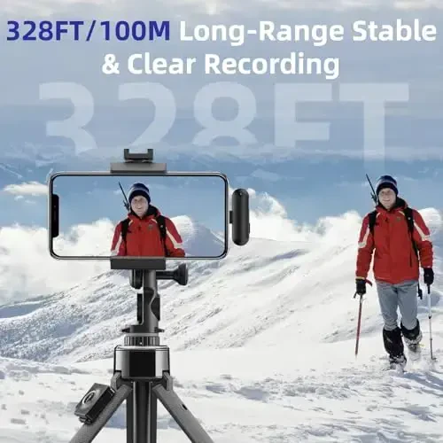 NPTCL Wireless Microphone for iPhone 17 16 15 - Ai Noise Cancelling Mini Microphone USB C for Android Phone, Lavalier Mic with 35H Charging Case for Video Recording Vlogging YouTube Tiktok - 3