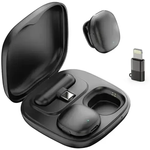 NPTCL Wireless Microphone for iPhone 17 16 15 - Ai Noise Cancelling Mini Microphone USB C for Android Phone, Lavalier Mic with 35H Charging Case for Video Recording Vlogging YouTube Tiktok - 6