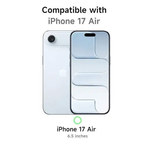iPhone 17 Air Kılıfı Şeffaf, Saydam Hibrit iPhone 17 Air Telefon Kılıfı [Sert Plastik ve Yumuşak Silikon Tampon] Kadınlar için Akrilik Sararmayan İnce Koruyucu Kapak, Açık Pembe - 2