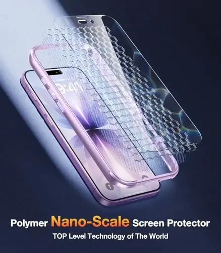 Diaclara Magnetic Designed for iPhone 17 Case Full Body Bumper,[Compatible with MagSafe] Military Drop Proof Cover with Built-in Touch Sensitive Anti-Scratch Screen Protector Purple 