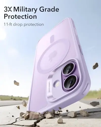 ESR for iPhone 17 Case for MagSafe, Camera Control, Frosted Light Purple | Ultra Slim, 3X Military-Grade Drop Protection, Magnetic Phone Case, Impact Absorbing, Resists Scratches - 4