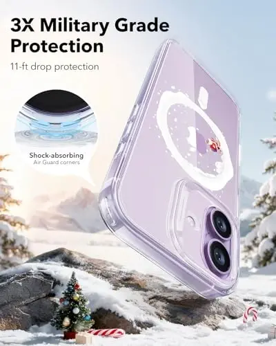 ESR for iPhone 17 Case for MagSafe, Camera Control, Santa Skater | Ultra Slim, 3X Military-Grade Drop Protection, Magnetic Phone Case, Impact Absorbing, Resists Scratches - 4