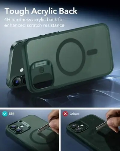 ESR for iPhone 17 Case for MagSafe, Camera Control, Frosted Green | Ultra Slim, 3X Military-Grade Drop Protection, Magnetic Phone Case, Impact Absorbing, Resists Scratches - 2