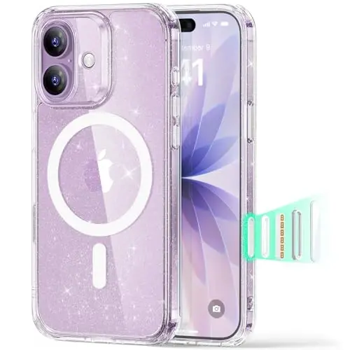 ESR for iPhone 17 Case for MagSafe, Camera Control, Clear Shimmer | Ultra Slim, 3X Military-Grade Drop Protection, Magnetic Phone Case, Impact Absorbing, Resists Scratches - 1