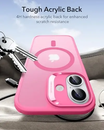 ESR for iPhone 17 Case for MagSafe, Camera Control, Frosted Pink | Ultra Slim, 3X Military-Grade Drop Protection, Magnetic Phone Case, Impact Absorbing, Resists Scratches - 2