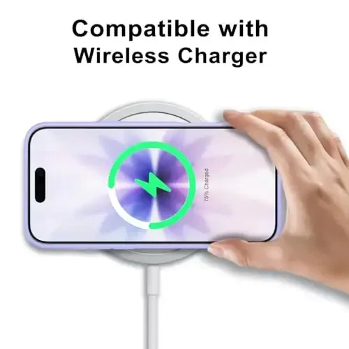 LoeoeL for iPhone 17 Case Clear, Transparent Hybrid iPhone 17 Phone Case [Hard Plastic & Soft Silicone Bumper] Acrylic Non Yellowing Thin Slim Protective Cover for Women, Purple Lavender - 8