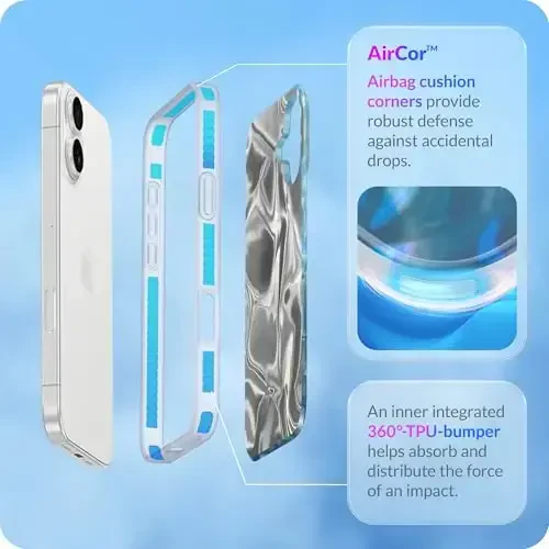 LONLI Hue for iPhone 17 Case - Ocean Waves Shockproof Phone Cover - [Shock-Absorbent Bumper] - Cute, Unique and Aesthetic - 3